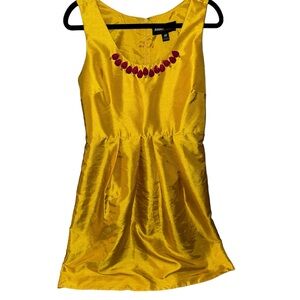 M60 MISS SIXTY WOMENS YELLOW DRESS‎ SIZE 10